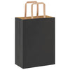 Paper Bags 250 pcs with Handles Black 21x11x28 cm