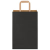 Paper Bags 250 pcs with Handles Black 21x11x31 cm