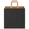 Paper Bags 250 pcs with Handles Black 26x17x25 cm