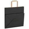 Paper Bags 250 pcs with Handles Black 26x17x25 cm