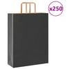 Paper Bags 250 pcs with Handles Black 32x12x42 cm