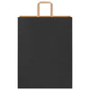 Paper Bags 250 pcs with Handles Black 32x12x42 cm
