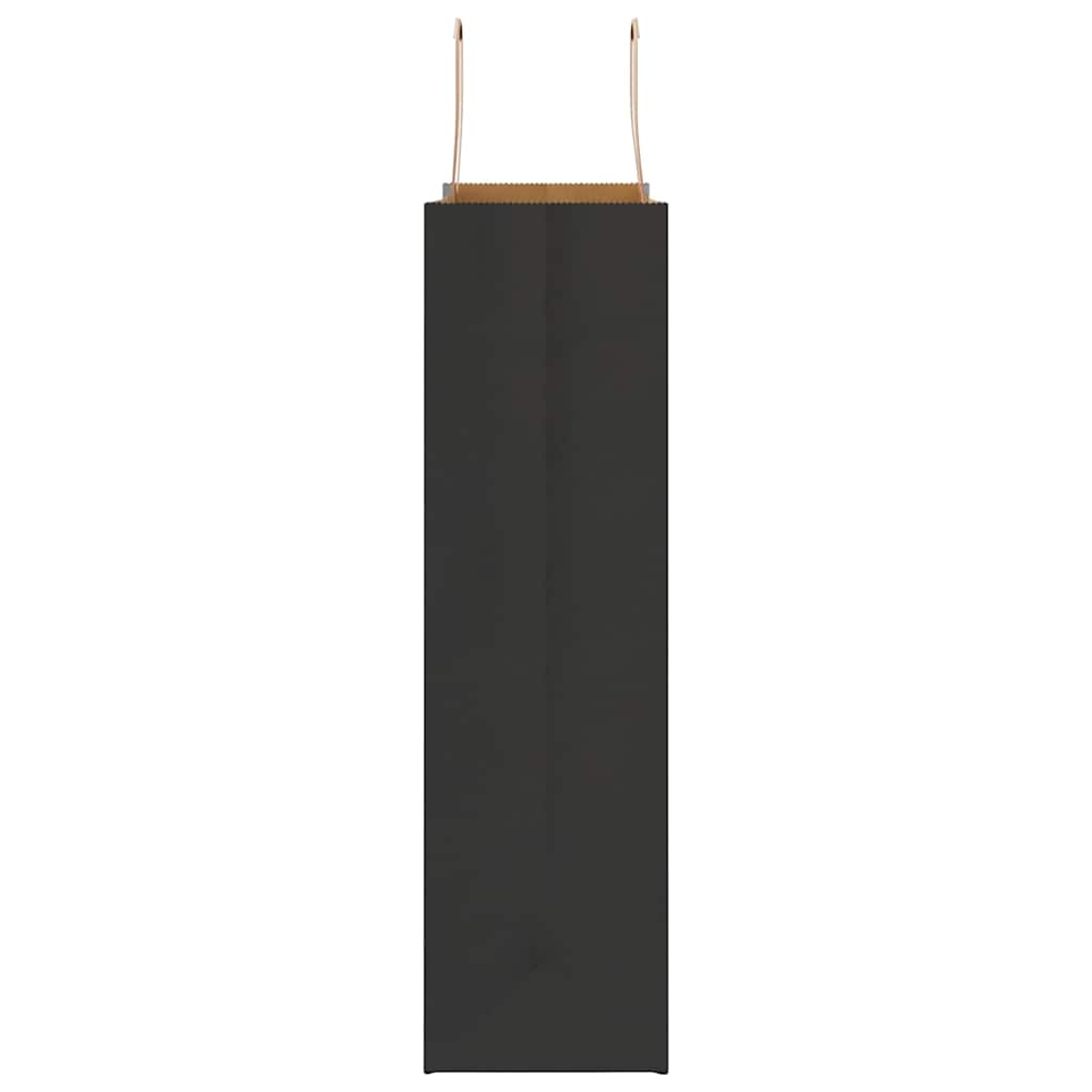 Paper Bags 250 pcs with Handles Black 32x12x42 cm