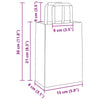 Paper Bags 50 pcs with Handles Pink 15x8x21 cm