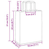 Paper Bags 50 pcs with Handles Pink 18x8x22 cm