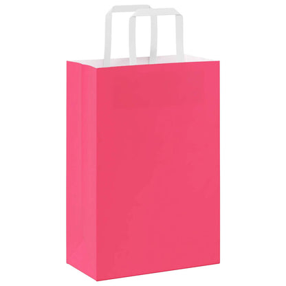 Paper Bags 50 pcs with Handles Pink 21x11x31 cm