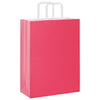Paper Bags 250 pcs with Handles Pink 26x12x35 cm