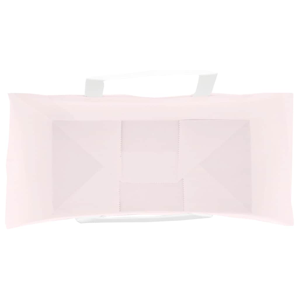 Paper Bags 250 pcs with Handles Pink 26x12x35 cm