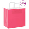 Paper Bags 250 pcs with Handles Pink 26x17x25 cm