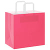 Paper Bags 250 pcs with Handles Pink 26x17x25 cm