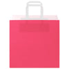 Paper Bags 250 pcs with Handles Pink 26x17x25 cm
