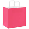 Paper Bags 250 pcs with Handles Pink 26x17x25 cm