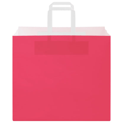 Paper Bags 250 pcs with Handles Pink 32x22x28 cm