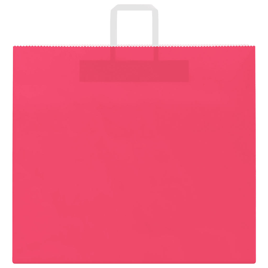 Paper Bags 250 pcs with Handles Pink 54x15x49 cm