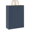 Paper Bags 50 pcs with Handles Blue 32x12x42 cm