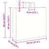 Paper Bags 50 pcs with Handles Blue 54x15x49 cm