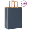Paper Bags 250 pcs with Handles Blue 21x11x28 cm