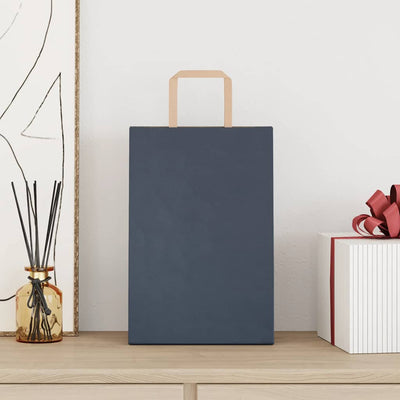 Paper Bags 250 pcs with Handles Blue 21x11x31 cm
