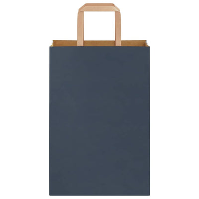 Paper Bags 250 pcs with Handles Blue 21x11x31 cm
