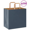 Paper Bags 250 pcs with Handles Blue 26x17x25 cm