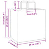 Paper Bags 250 pcs with Handles Blue 26x17x25 cm