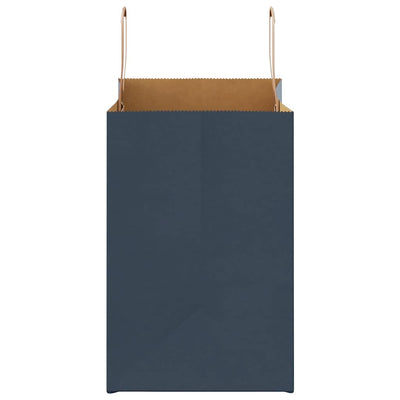 Paper Bags 250 pcs with Handles Blue 26x17x25 cm