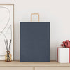 Paper Bags 250 pcs with Handles Blue 32x12x42 cm