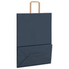 Paper Bags 250 pcs with Handles Blue 32x17x44 cm