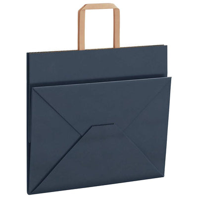 Paper Bags 250 pcs with Handles Blue 32x22x28 cm