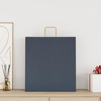 Paper Bags 250 pcs with Handles Blue 45x17x48 cm