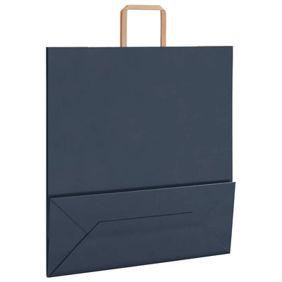 Paper Bags 250 pcs with Handles Blue 45x17x48 cm