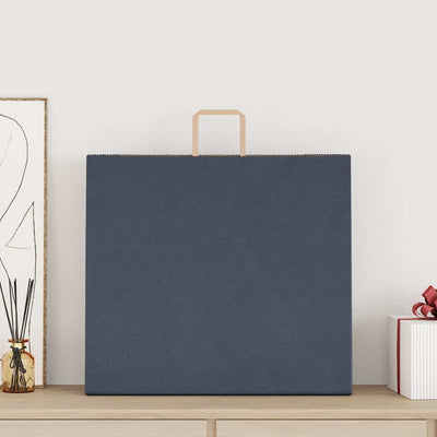 Paper Bags 250 pcs with Handles Blue 54x15x49 cm