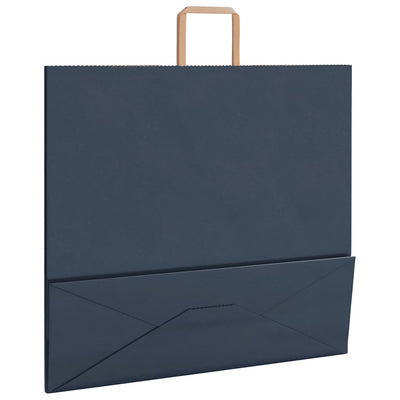 Paper Bags 250 pcs with Handles Blue 54x15x49 cm
