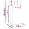 Paper Bags 50 pcs with Handles Green 32x17x44 cm