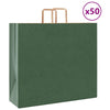 Paper Bags 50 pcs with Handles Green 54x15x49 cm