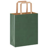 Paper Bags 250 pcs with Handles Green 18x8x22 cm