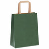 Paper Bags 250 pcs with Handles Green 18x8x22 cm