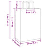 Paper Bags 250 pcs with Handles Green 21x11x28 cm