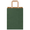 Paper Bags 250 pcs with Handles Green 21x11x28 cm
