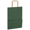 Paper Bags 250 pcs with Handles Green 21x11x28 cm