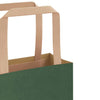 Paper Bags 250 pcs with Handles Green 21x11x28 cm