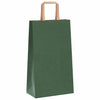 Paper Bags 250 pcs with Handles Green 21x11x36 cm