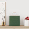 Paper Bags 250 pcs with Handles Green 26x17x25 cm