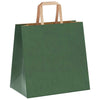 Paper Bags 250 pcs with Handles Green 26x17x25 cm
