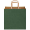Paper Bags 250 pcs with Handles Green 26x17x25 cm
