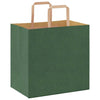 Paper Bags 250 pcs with Handles Green 26x17x25 cm