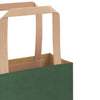 Paper Bags 250 pcs with Handles Green 26x17x25 cm