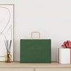 Paper Bags 250 pcs with Handles Green 32x17x25 cm