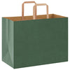 Paper Bags 250 pcs with Handles Green 32x17x25 cm