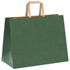 Paper Bags 250 pcs with Handles Green 32x17x25 cm